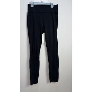 Lululemon Leggings Womens 26 Capri Sport Solid Ladie Polyester Black Running Gym